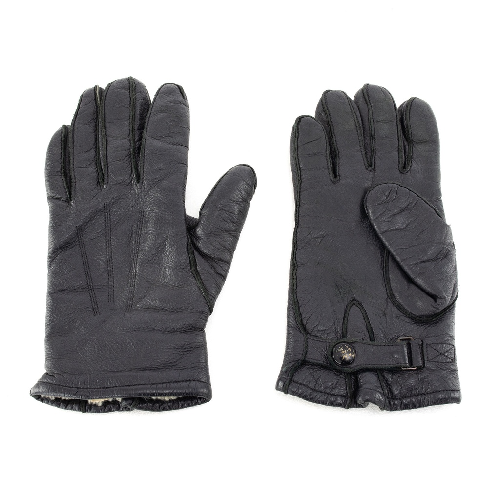 Dutch Black Leather Gloves w/ Strap | Assorted | Issued | Swiss Link